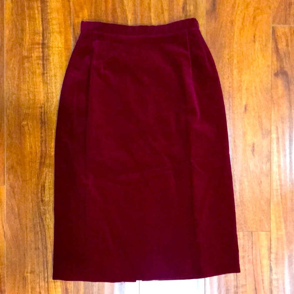 Vintage velvet pencil skirt